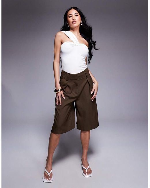 River Island Elegante Bermudashort in het Brown