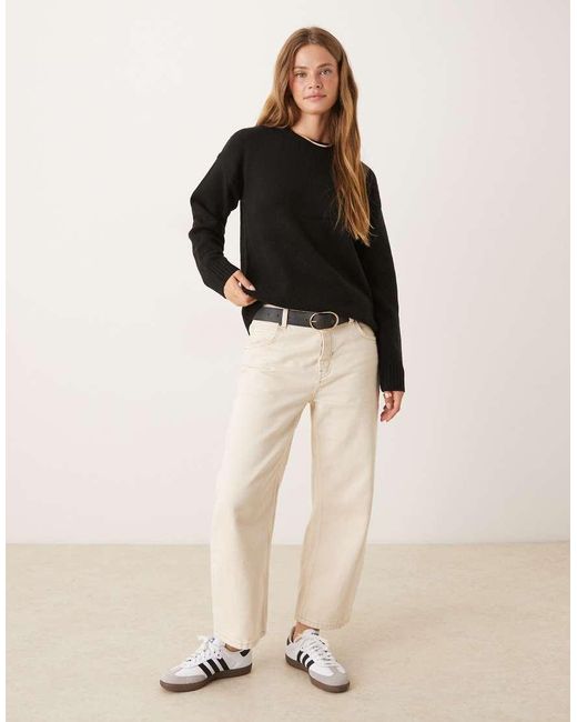 Cotton On Black Luxe Crew Sweater