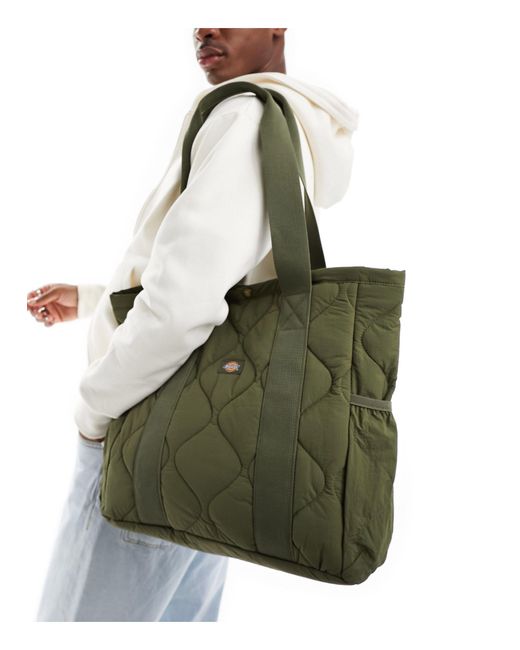 Dickies Green Thorsby Quilted Tote Bag for men