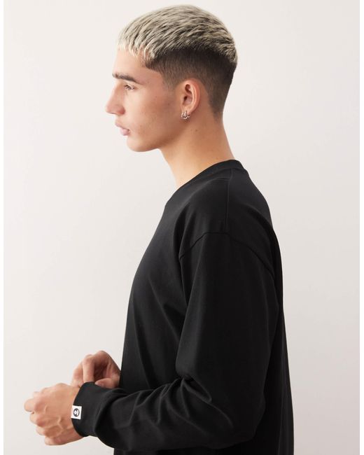 Aape By A Bathing Ape Black Aape By A Bathing Ape Boxy Long Sleeve T-shirt for men