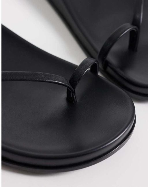 Mango White 100% Leather Strappy Toe Detail Sandal