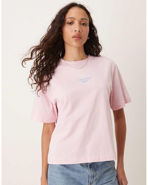 Calvin Klein Pink Boxy Fit T-shirt