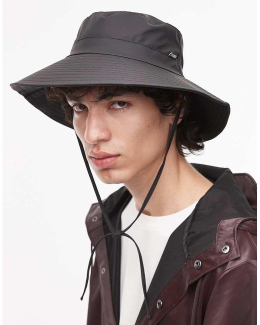 Rains Black 20030 Waterproof Boonie Hat for men