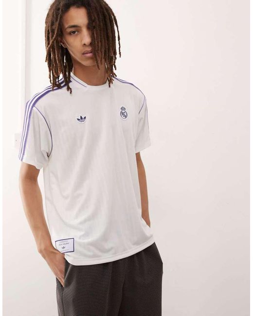 Adidas Originals Natural Real Madrid Terrace Icons Jersey (Gender Neutral)