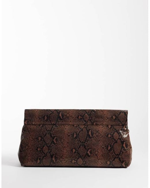 ASOS Brown Large Soft Clutch