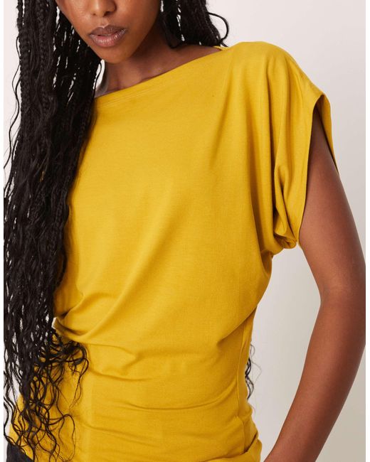 ASOS Yellow Modal Batwing Slouchy Top
