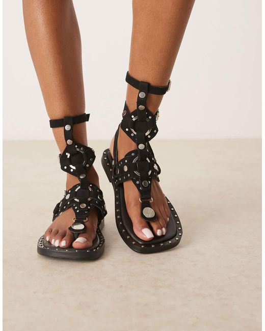 ASOS Natural – fort – römersandalen aus wildleder