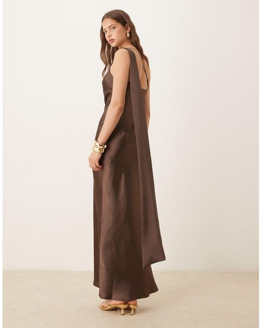 sheree one shoulder sash maxi dress PRETTY LAVISH Sheree One Shoulder Sash Maxi Dress for Women