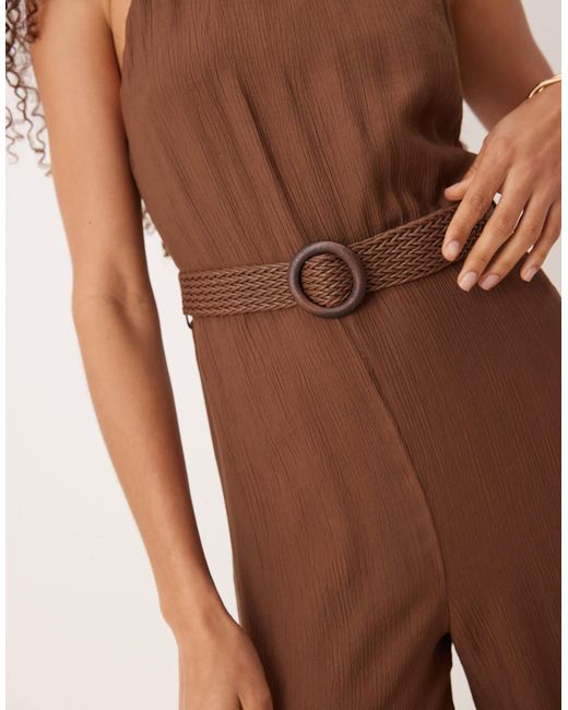 Mango Natural – ärmelloser baumwoll-jumpsuit