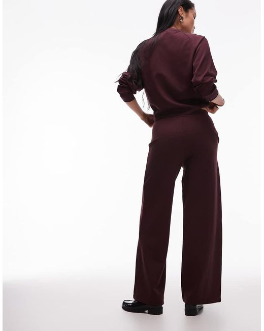 Mango Purple Pleat Front Straight Leg jogger Co-ord