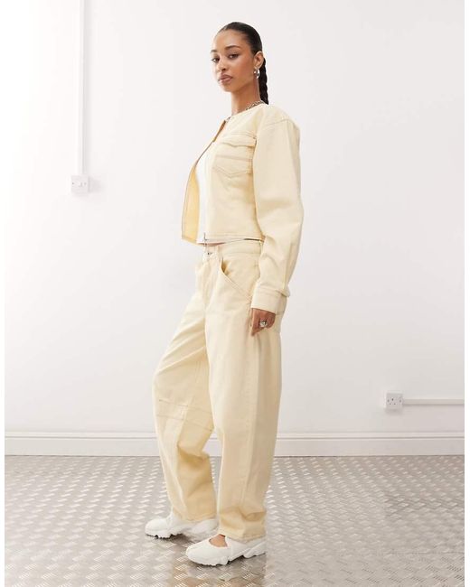 Collusion Natural Low Rise Barrel Jean