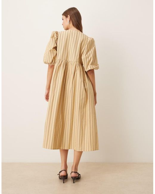 Glamorous Natural Tie-Front Midi-Dress