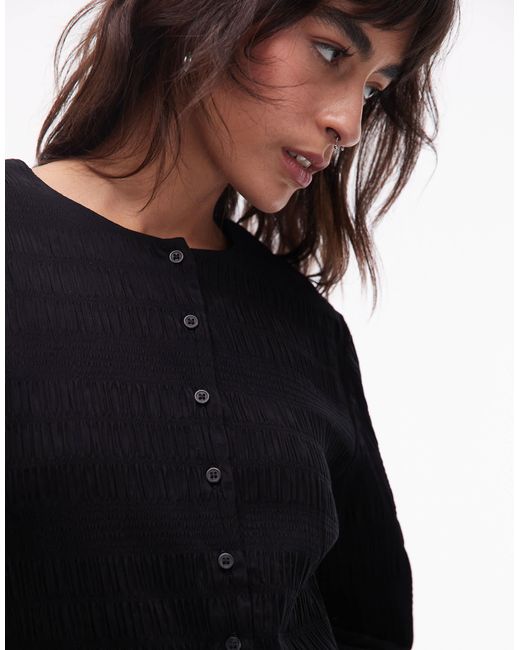 & Other Stories Blue – strukturierte bluse