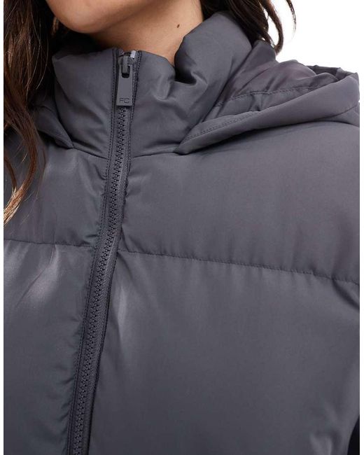 French Connection Blue Premium Maxi Puffer Coat