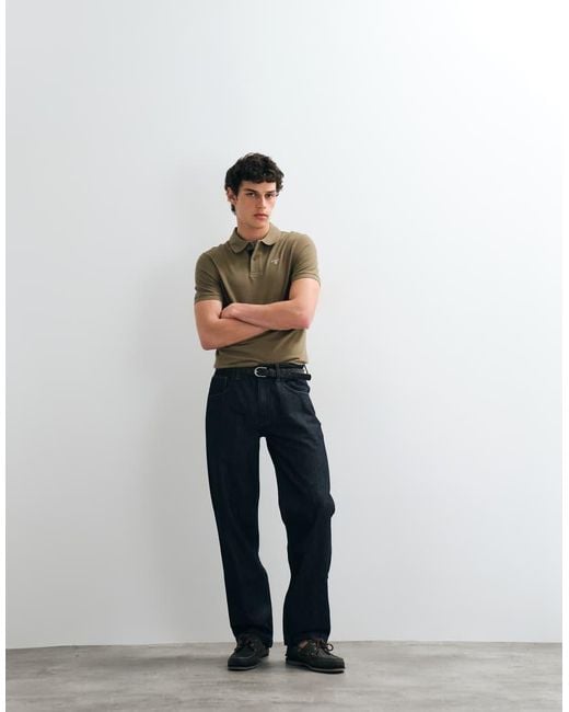 Barbour Green Short Sleeve Tartan Detail Pique Polo Shirt for men
