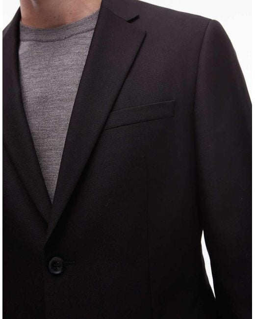 Topman Black Skinny Suit Jacket for men
