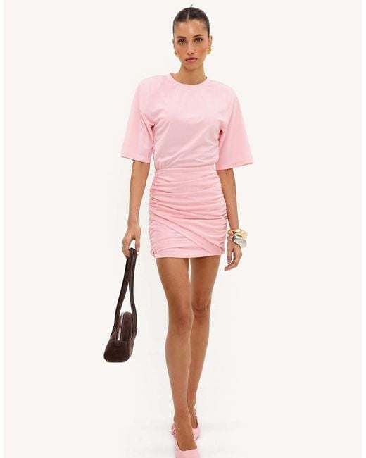 Loavies Pink Simply Perfect Love Dress With Shoulder Pads