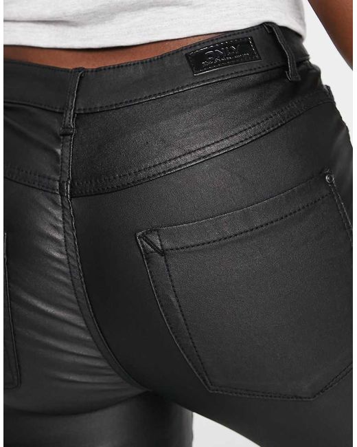 ONLY Black Royal Coated Skinny Jeans