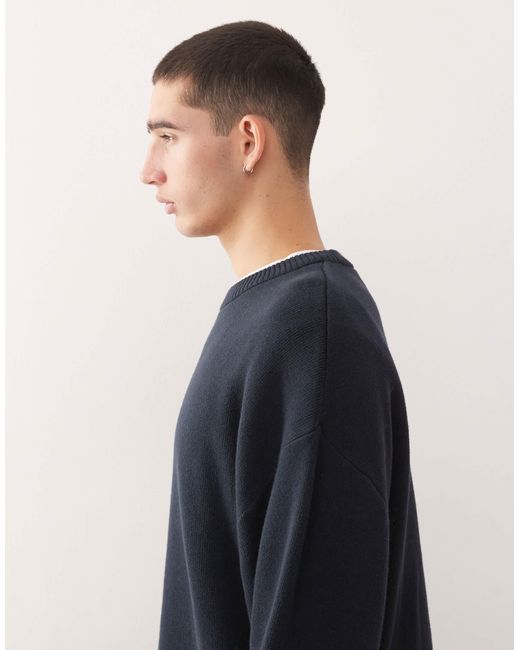 Weekday – kastiger oversize-pullover in Blue für Herren