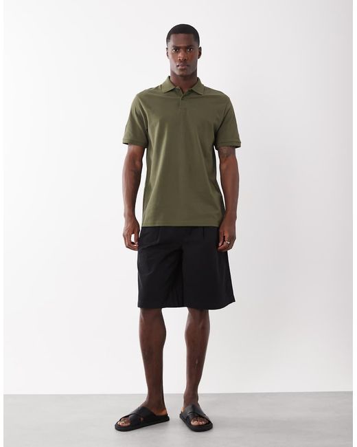 ASOS Green Essentials Regular Fit Polo for men