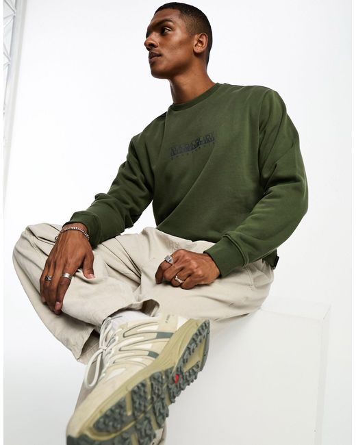 Napapijri – box – sweatshirt in Green für Herren