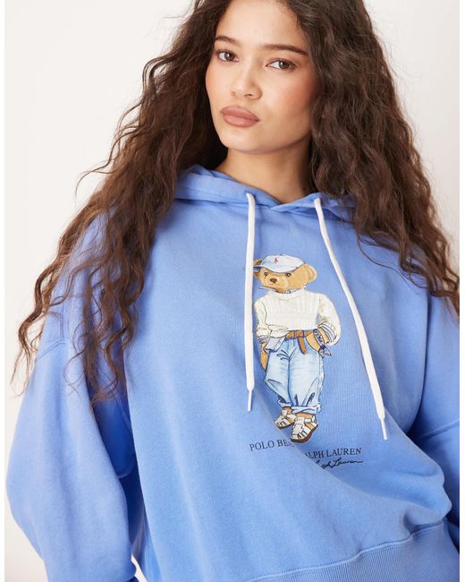 Polo Ralph Lauren Blue Bear Print Hoodie
