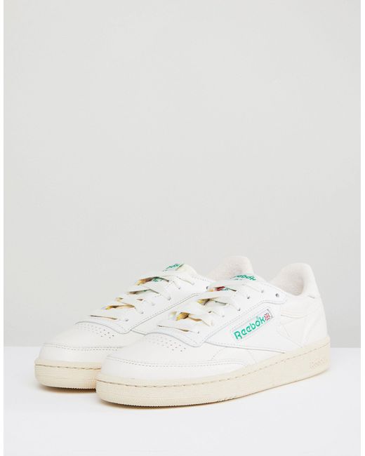 Zapatillas clásicas vintage en color tiza club c Reebok de Cuero de color  Blanco | Lyst