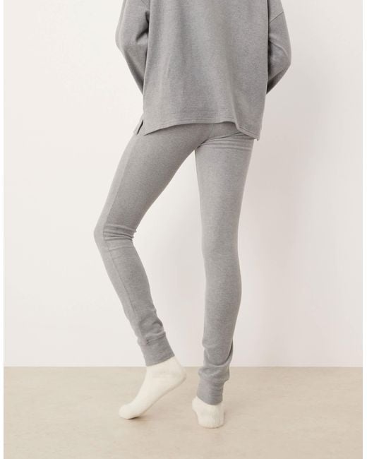 ASOS Gray Asos Design Tall Lounge Mix & Match Lightweight Fleece legging