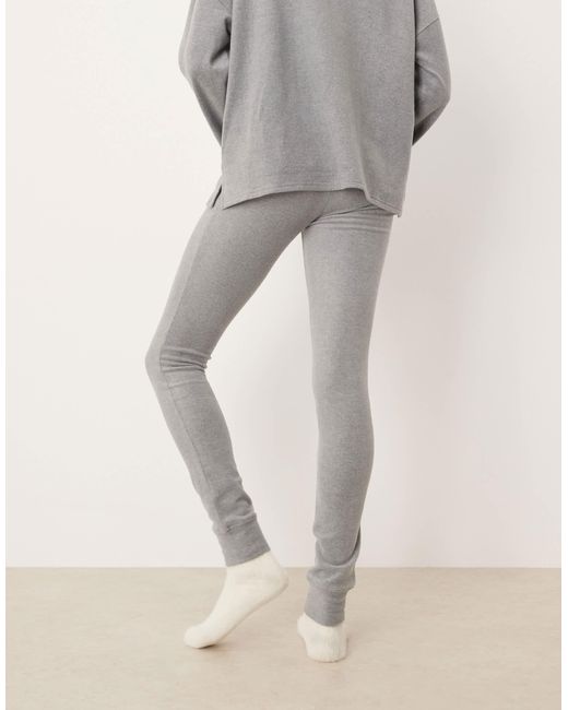 ASOS Gray Asos design tall – mix & match – lounge-leggings aus leichtem fleece