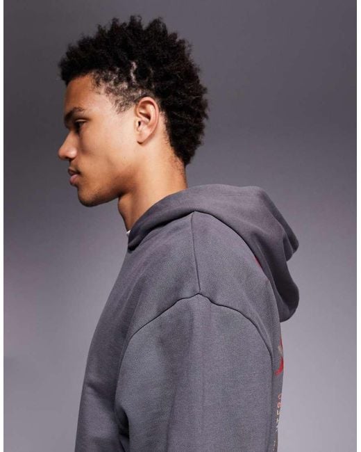 ASOS Gray Relaxed Hoodie With Nirvana Print