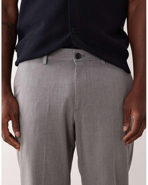 Mango Blue Tailored Pleat Front Tapered Trouser for men