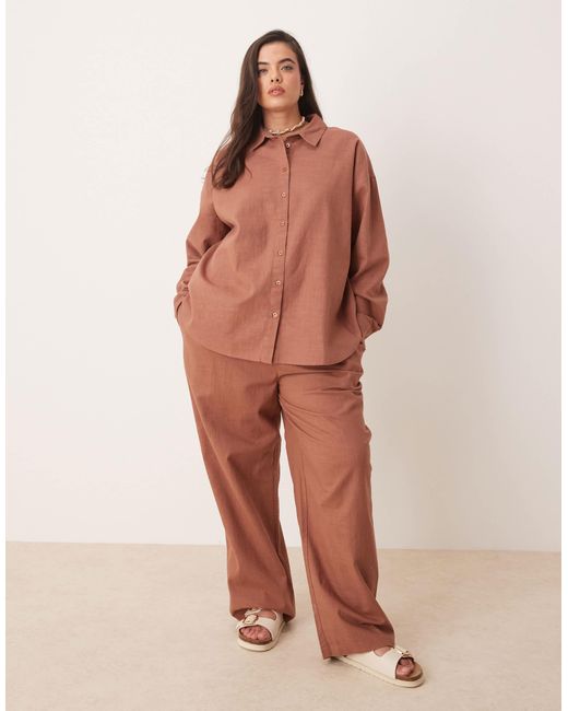ASOS Brown Curve – oversize-hemd