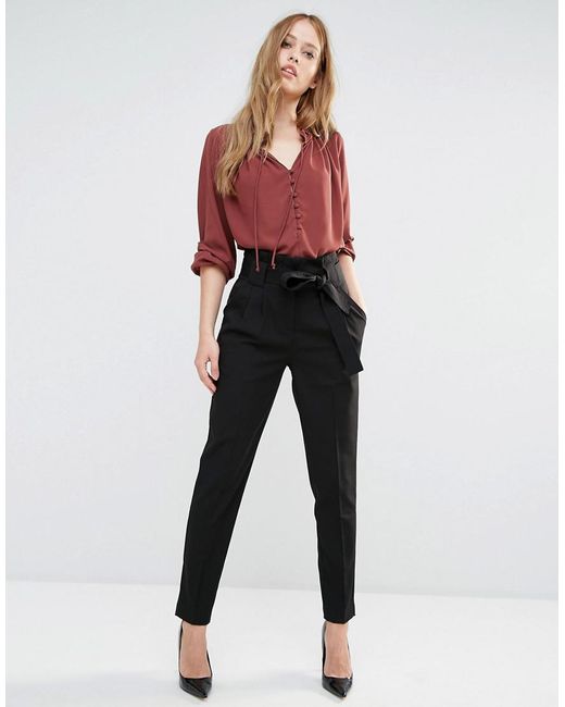 Y.A.S Synthetic Tudor Paper Bag Pants 