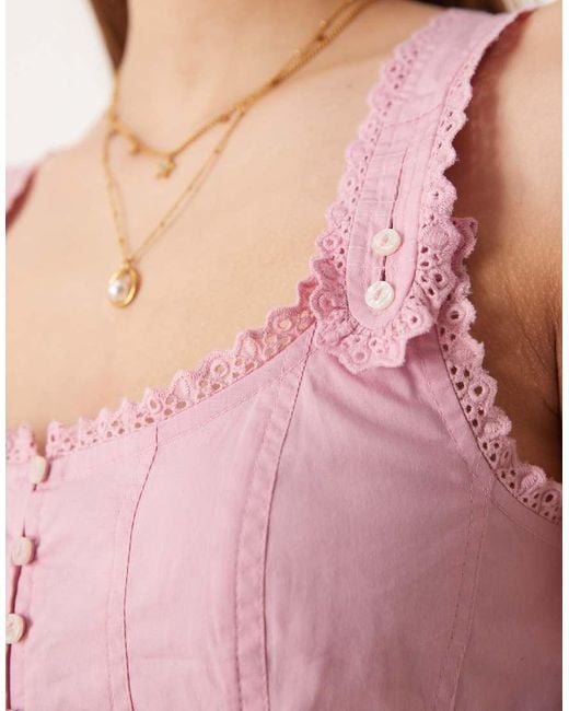Free People Red Bridgette Corset Top