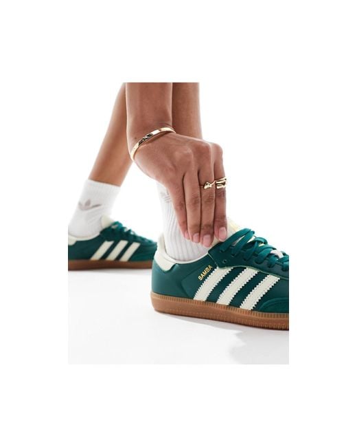 Samba og - baskets - vert forêt et beige Adidas Originals en coloris Green