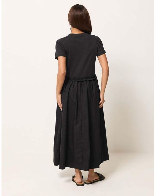 PixieGirl Black Petite Mixed Ruffle Maxi Dress