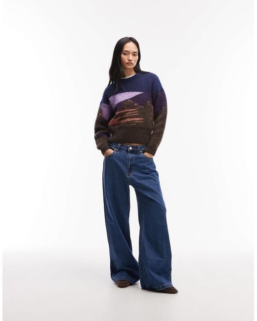 Lacoste Blue – mehrfarbiger pullover