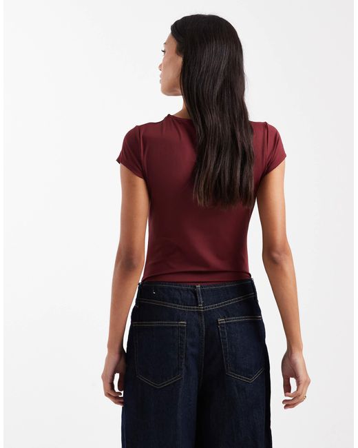 ASOS Red – figurbetonter, kurzärmliger body aus polyamid