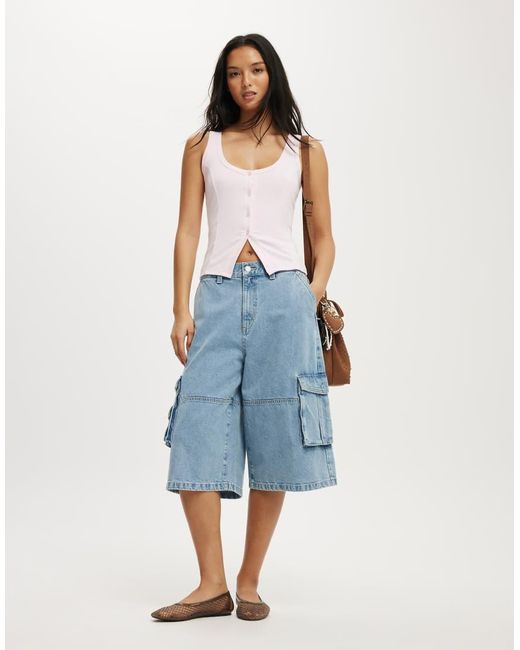 Cotton On Blue Button Through Tank