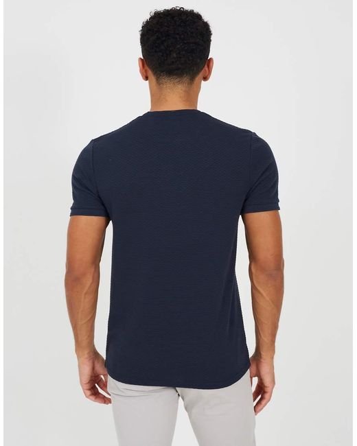 Brave Soul Blue Crew Neck T-Shirt for men