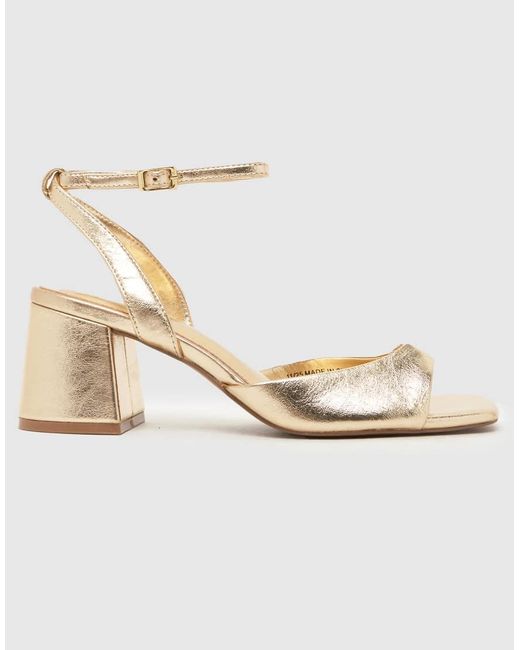 Schuh Metallic South Block Heeled Sandals