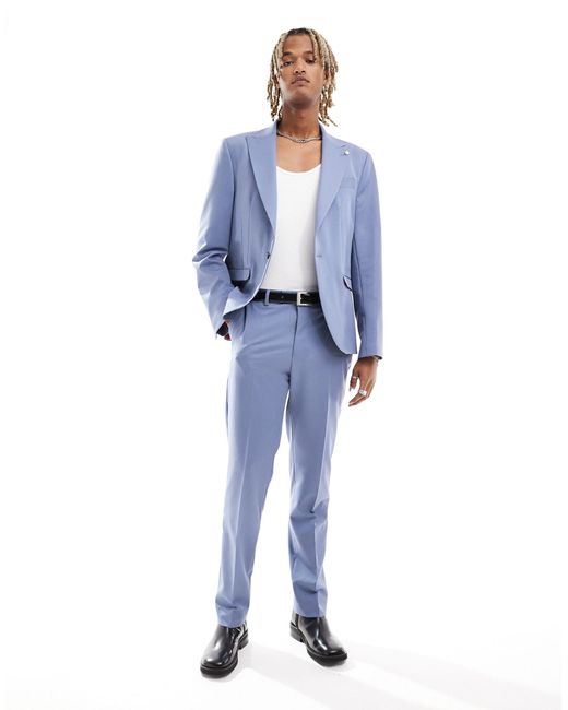 Twisted Tailor Blue Buscott Suit Trouser for men