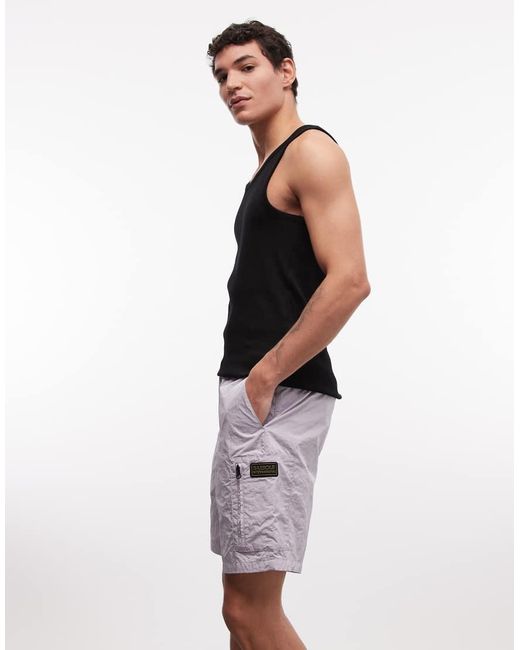 Barbour White Inline Co-ord Logo Shorts for men