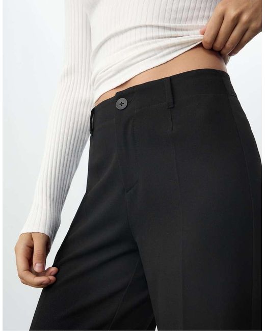 Stradivarius White Wide-leg Trousers