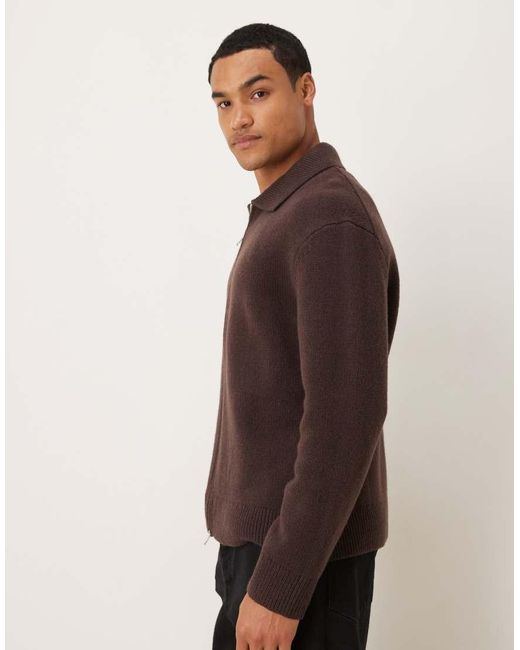 Cárdigan Extragrande Con Cremallera Delantera De ARKET de hombre de color Brown