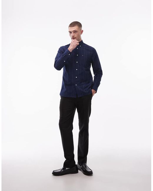 Tommy Hilfiger Blue Heritage Oxford Pin Stripe Shirt for men