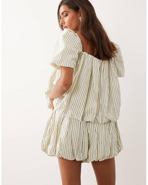ASOS Natural Bubble Short Co-ord