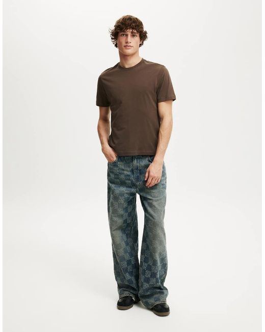 Cotton On Brown Classic Fit T-shirt for men