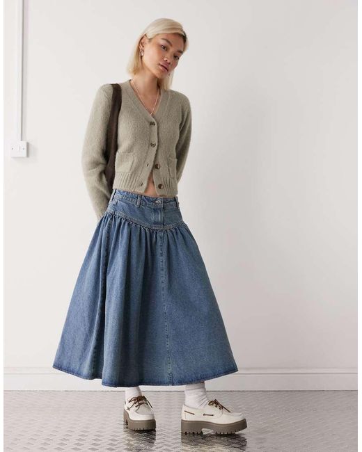 Monki Gray Cardigan With Front Pockets