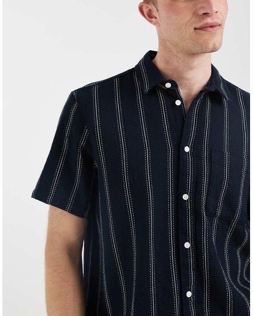 Blend Blue 100% Cotton Regular Fit Shirt for men